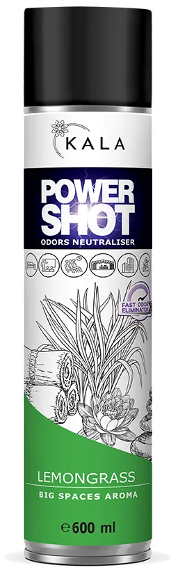 Power Shot - Trawa cytrynowa - Kala 600ml - Neutralizator zapachu