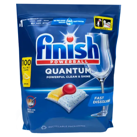 Kapsułki do zmywarki - Finish Quantum All in 1 - lemon - 100 szt.