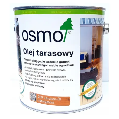 Osmo 009 Modrzew, naturalnie stonowany Olej tarasowy 009/2,50