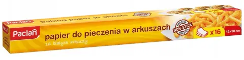 Paclan papier do pieczenia silikonowany w arkuszach 16 sztuk