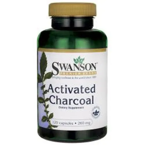 Swanson Aktywny Węgiel Drzewny 260mg-(120 kap)
