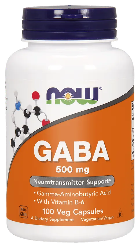 NOW Foods GABA 500 mg – kwas Gamma-aminomasłowy (200 kap)