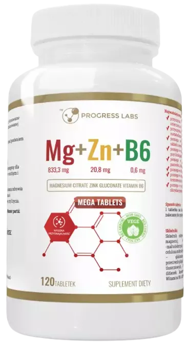 Progress Labs ZMA Magnez+Cynk+B6 (120 kap)