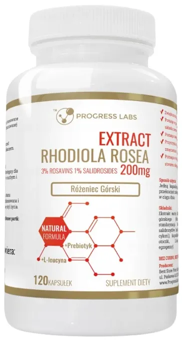 Progress Labs Rhodiola Różeniec Górski 200mg (120 kap)
