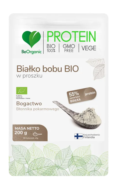 BeOrganic Medicaline Białko bobu BIO w proszku (200g)