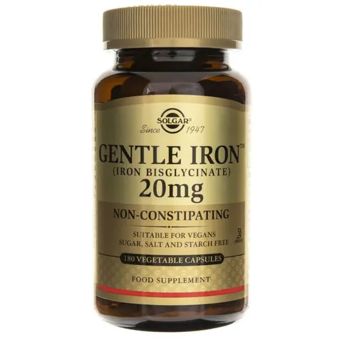 Solgar Gentle Iron Żelazo 20 mg ( 180 kap)