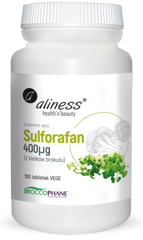Aliness Sulforafan z kiełków brokułu 400 µg (100 tab)