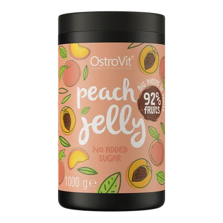 OstroVit Peach Jelly Owoce w żelu 1000 g brzoskwiniowy