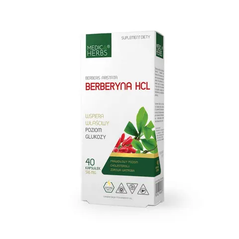 Medica Herbs Berberyna HCl 516mg (40kap)