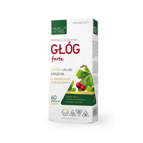 Medica Herbs Głóg Forte 520mg (60kap)