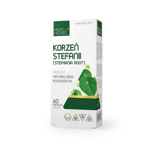 Medica Herbs Korzeń Stefanii (Stephania Root) 400mg (60kap)