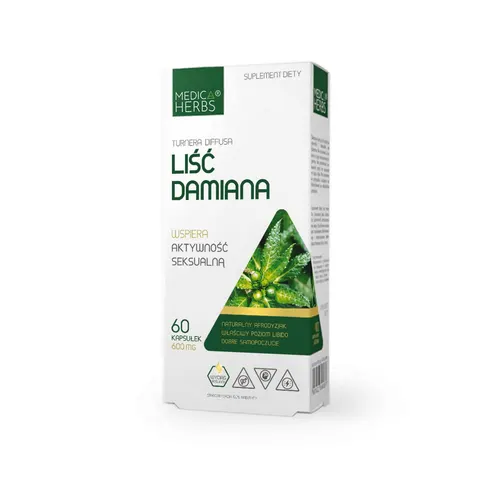 Medica Herbs Liść Damiana 600mg (60kap)