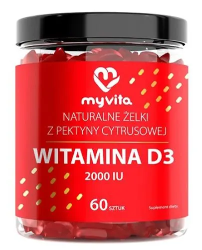 MyVita Żelki naturalne Wit D3 2000IU (60 szt)