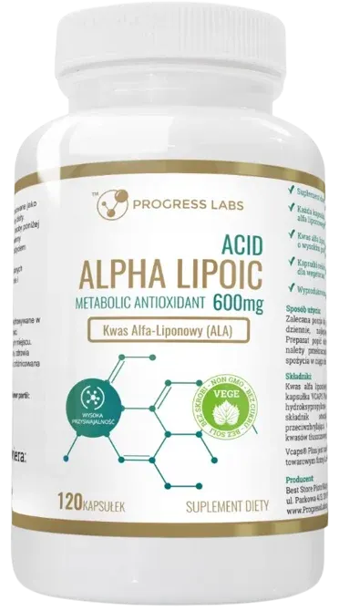 Progress Labs Kwas Alfa Liponowy ALA 600mg (120 kap)