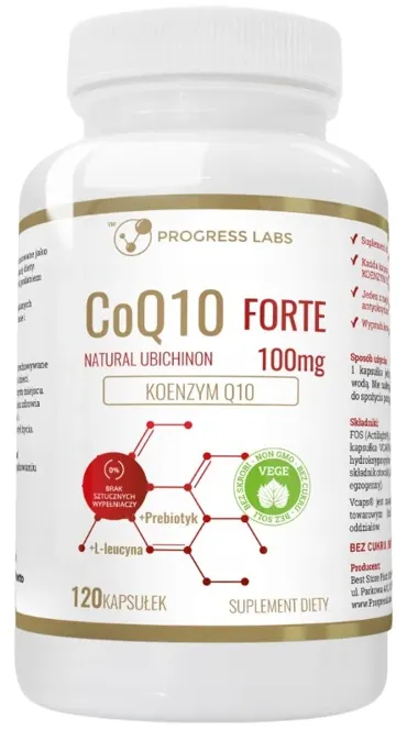 Progress Labs Koenzym Q10 Forte 100mg CoQ10 UBICHINON (120 kap)