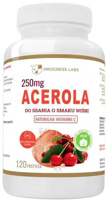 Progress Labs Acerola 250mg do ssania (120 pastylek)