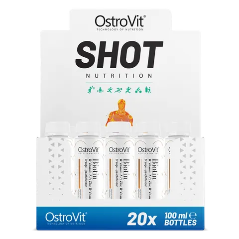 OstroVit Biotyna & Witamina A & Cynk & Witamina B2 Shot (20 x 100 ml)