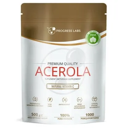Progress Labs Acerola Naturalna Witamina C W Proszku (500g)