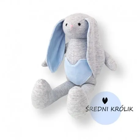 LULU - MASKOTKA KRÓLIK ŚREDNI NIEBIESKI