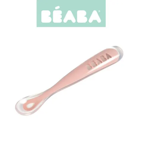 BEABA - ŁYŻECZKA SILIKONOWA OLD PINK