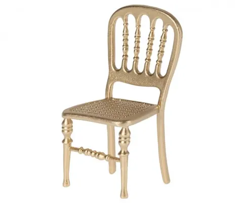 Maileg - złote krzesło - Chair mouse gold