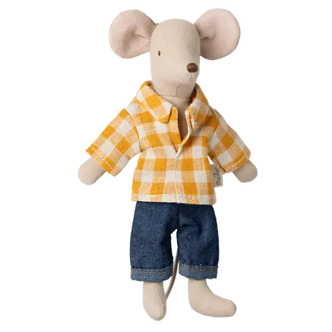 Maileg - myszka tata w koszuli w kratę Dad mouse