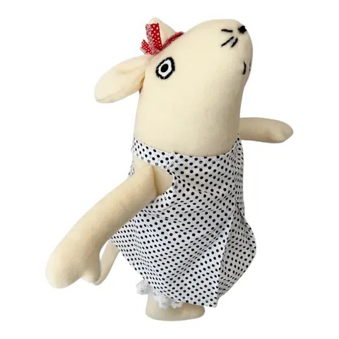 LULU - Przytulanka Mysz 40 cm Granatowe krpki