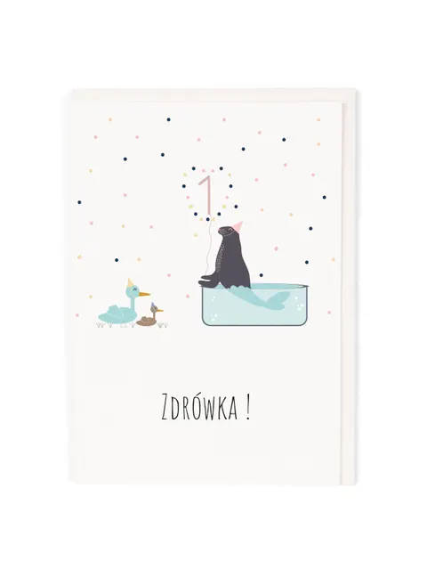KARTKA URODZINOWA ROCZEK FOKA