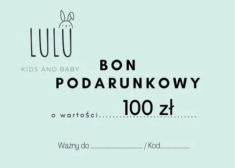 BON PODARUNKOWY O WARTOŚCI 100 ZŁ