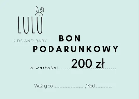 BON PODARUNKOWY O WARTOŚCI 200 ZŁ