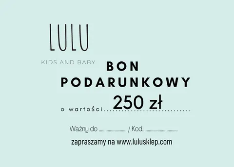 Bon podarunkowy o wartości 250 zł