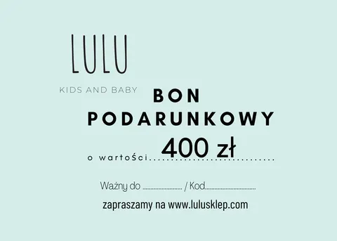 Bon podarunkowy o wartości 400 zł