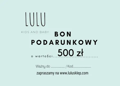 Bon podarunkowy o wartości 500 zł