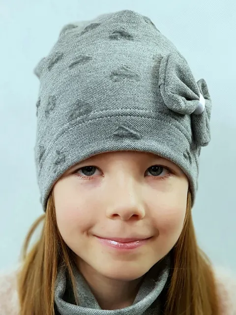 Czapka smerfetka serduszka