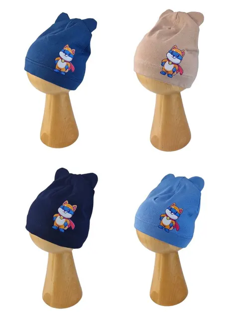 Czapka Lisek wiosenna/jesienna dla chłopca