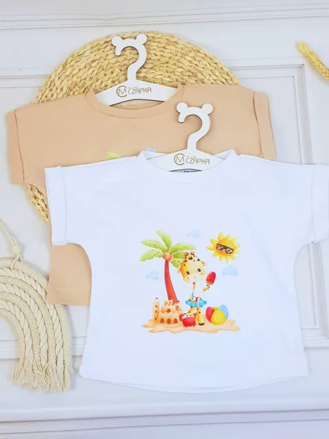 T-shirt dziecięcy/ bluzka z krótkim rękawem żyrafa