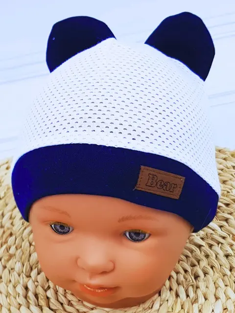Letnia czapka z siateczką dla chłopca bear