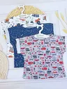 Podkoszulek chłopięcy/ t-shirt z wywijanymi rękawkami