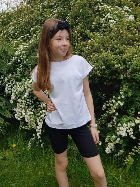 Podkoszulek/t-shirt dziecięcy biały gładki