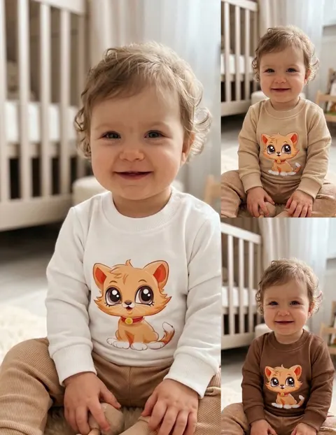Bluza dziecięca bez kaptura kotek