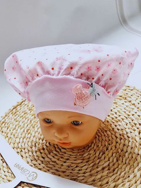 Chusta na gumce dla dziewczynki różowa myszka