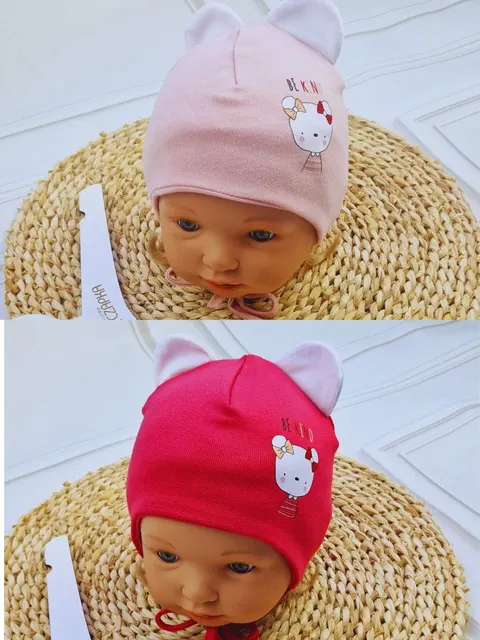 Czapka z wiązaniem dla dziewczynki be kind