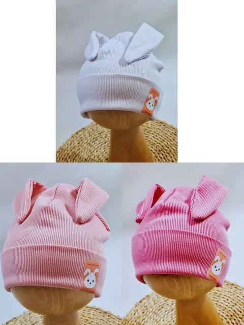 Prążkowana czapka w wywinięciem Punky rabbit