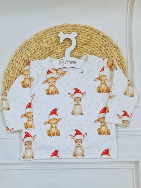 Prążkowana bluzka/longsleeve dziecięcy Jelonki