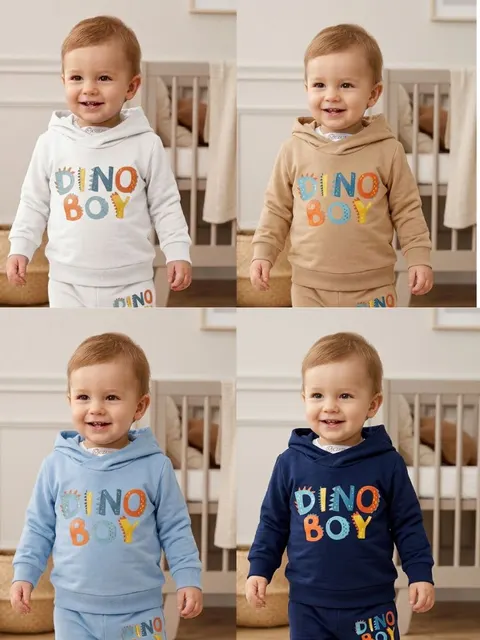 Bluza dziecięca z kapturem dino boy