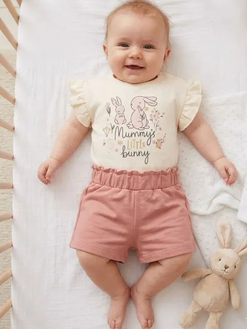 Letni komplet niemowlęcy „Mommy little bunny”