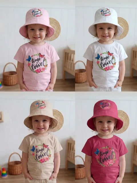 T-shirt Dziewczęcy "Time to Travel" – Miękkość i Styl