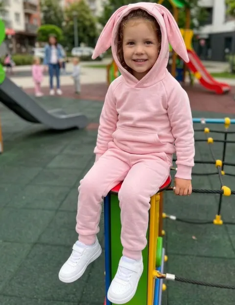 Dres dziecięcy, bluza z uszami królika plus spodnie