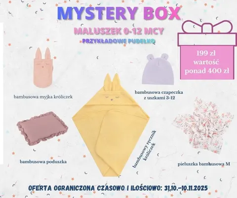Zestaw maluszka 0-12 mcy MYSTERY BOX dla DZIEWCZYNKI