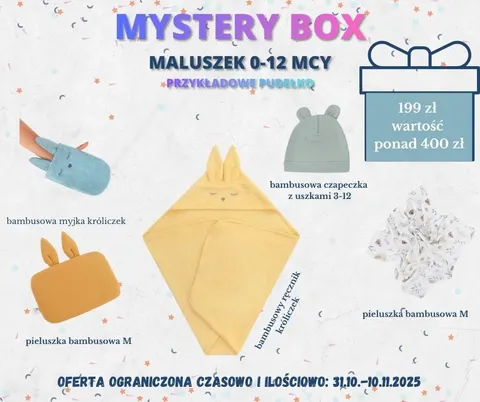 Zestaw maluszka 0-12 mcy MYSTERY BOX dla CHŁOPCA
